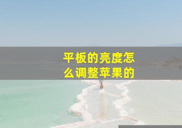 平板的亮度怎么调整苹果的