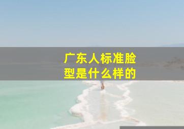 广东人标准脸型是什么样的