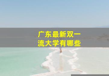 广东最新双一流大学有哪些