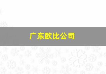 广东欧比公司