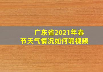 广东省2021年春节天气情况如何呢视频