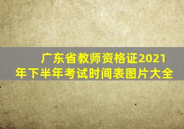 广东省教师资格证2021年下半年考试时间表图片大全