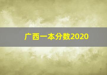 广西一本分数2020