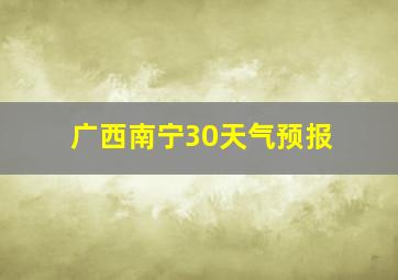 广西南宁30天气预报