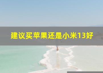 建议买苹果还是小米13好