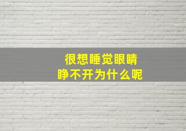 很想睡觉眼睛睁不开为什么呢