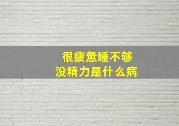 很疲惫睡不够没精力是什么病