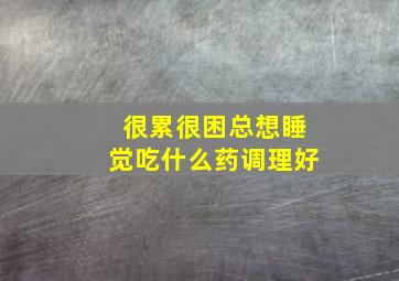 很累很困总想睡觉吃什么药调理好