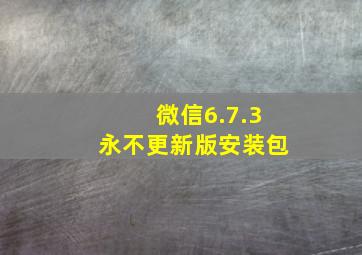 微信6.7.3永不更新版安装包