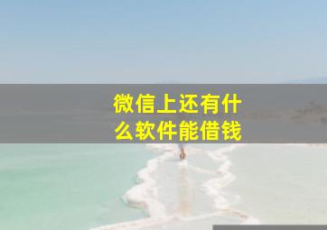 微信上还有什么软件能借钱