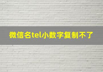 微信名tel小数字复制不了