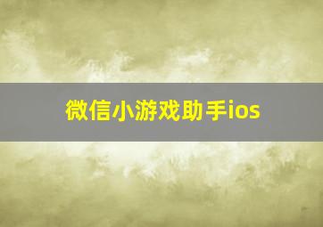 微信小游戏助手ios