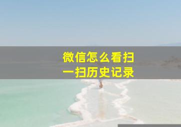 微信怎么看扫一扫历史记录