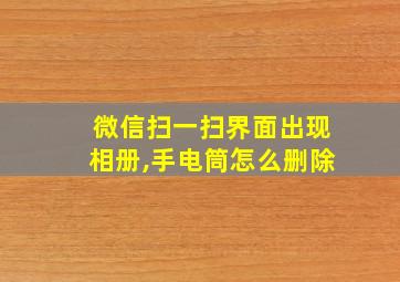 微信扫一扫界面出现相册,手电筒怎么删除