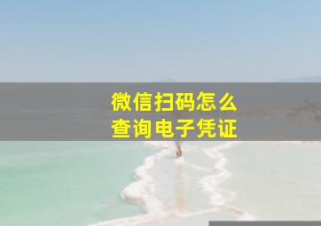 微信扫码怎么查询电子凭证