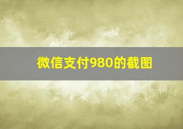 微信支付980的截图