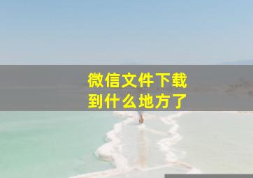 微信文件下载到什么地方了