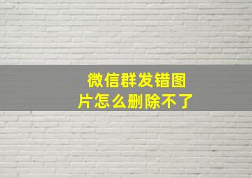 微信群发错图片怎么删除不了