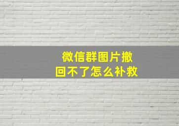 微信群图片撤回不了怎么补救