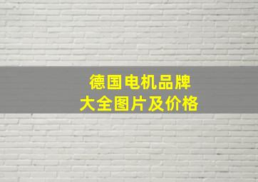 德国电机品牌大全图片及价格