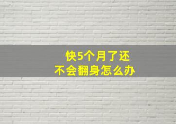 快5个月了还不会翻身怎么办