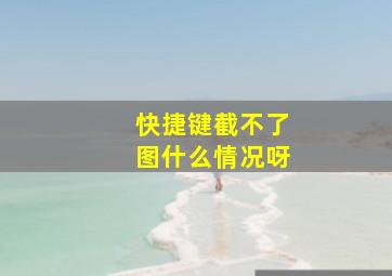 快捷键截不了图什么情况呀