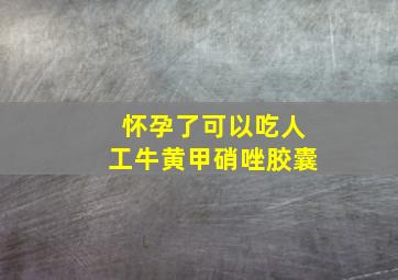 怀孕了可以吃人工牛黄甲硝唑胶囊