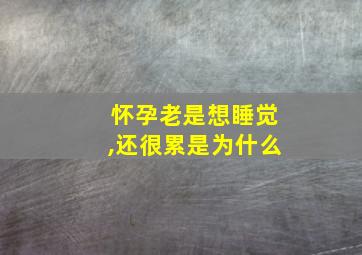 怀孕老是想睡觉,还很累是为什么