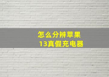 怎么分辨苹果13真假充电器