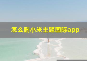 怎么删小米主题国际app