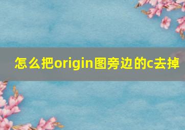 怎么把origin图旁边的c去掉