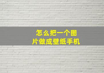 怎么把一个图片做成壁纸手机