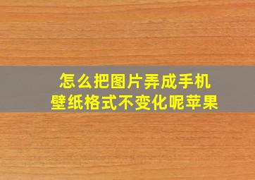 怎么把图片弄成手机壁纸格式不变化呢苹果