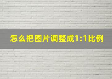 怎么把图片调整成1:1比例