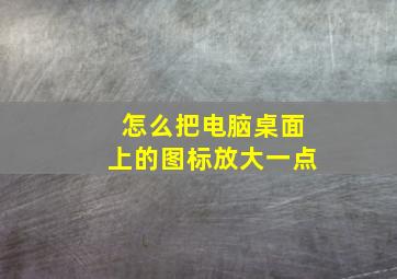 怎么把电脑桌面上的图标放大一点