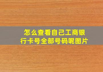 怎么查看自己工商银行卡号全部号码呢图片