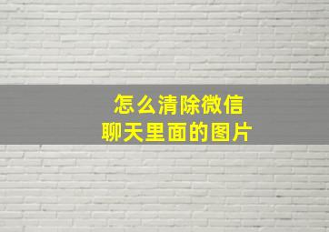 怎么清除微信聊天里面的图片