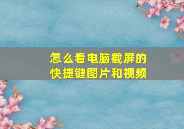 怎么看电脑截屏的快捷键图片和视频