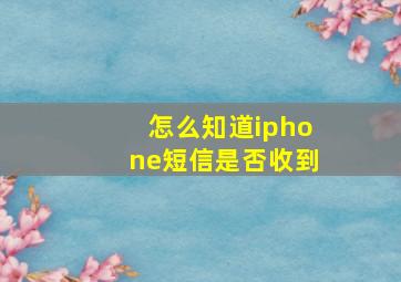 怎么知道iphone短信是否收到