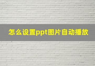 怎么设置ppt图片自动播放