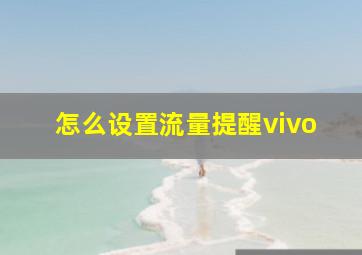 怎么设置流量提醒vivo