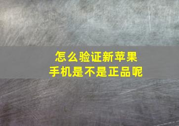 怎么验证新苹果手机是不是正品呢