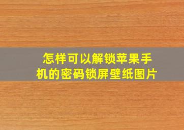 怎样可以解锁苹果手机的密码锁屏壁纸图片