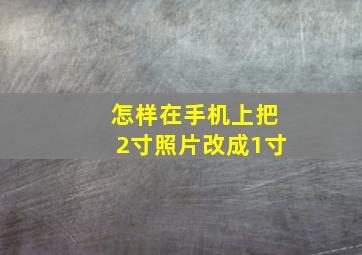 怎样在手机上把2寸照片改成1寸