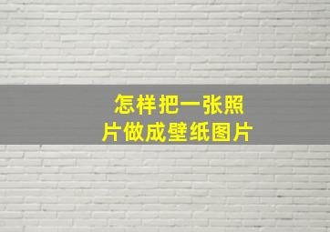 怎样把一张照片做成壁纸图片