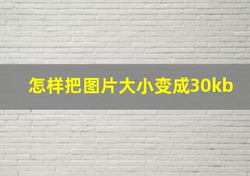 怎样把图片大小变成30kb