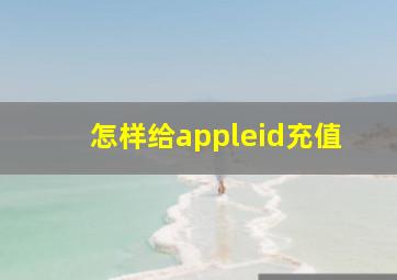 怎样给appleid充值