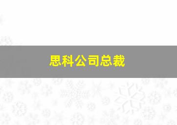 思科公司总裁