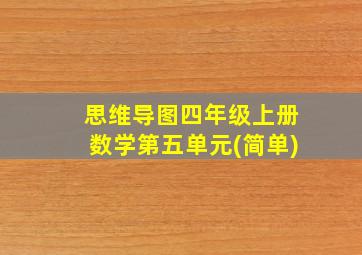 思维导图四年级上册数学第五单元(简单)