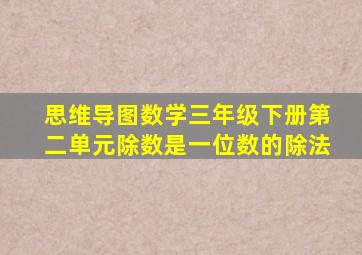 思维导图数学三年级下册第二单元除数是一位数的除法